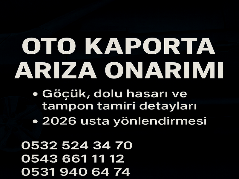 Hendek Dolu Hasarı Onarımı