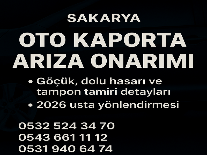 Adapazarı Dolu Hasarı Onarımı